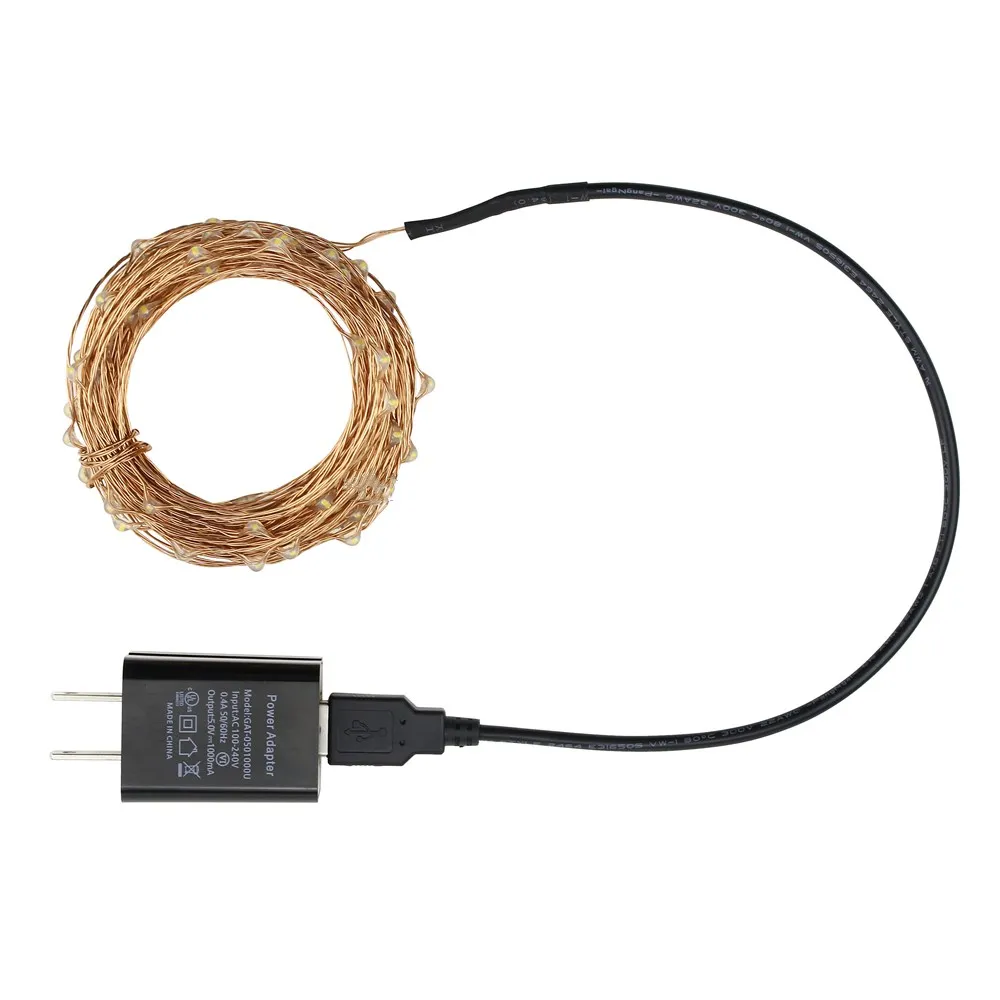 USB LED fairy Light with US adapter