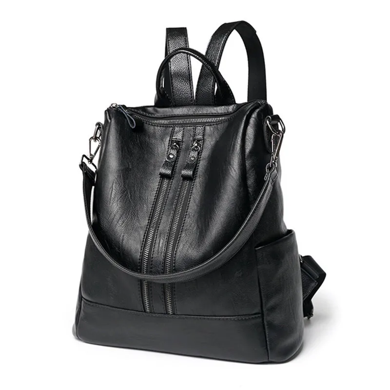 Высококачественный ранец, винтажный рюкзак большого размера, рюкзак из мягкой искусственной кожи, посылка, многофункциональная сумка, Женская Повседневная дорожная сумка
