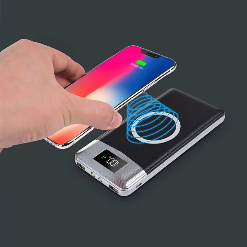 12000 Mah Power Bank External Battery Bank Built-in Wireless Charger Powerbank Portable Wireless Charger For IPhone XS xiaomi 12000 Mah Power Bank External Battery Bank Built-in Wireless Charger Powerbank Portable Wireless Charger For IPhone XS xiaomi