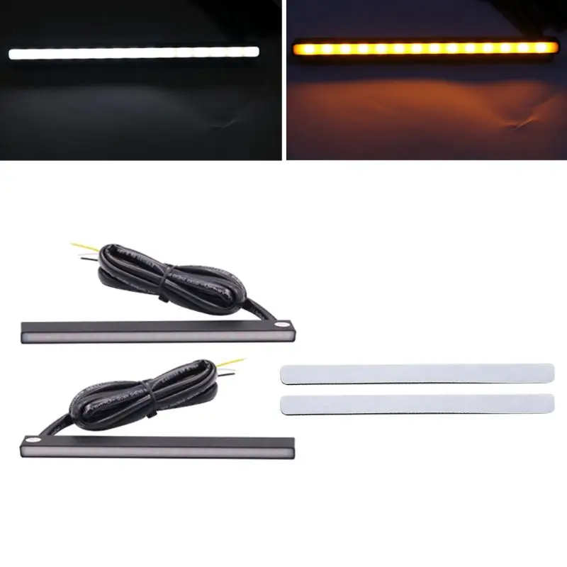 

2Pcs DC12V LED Running Light Multifunctional Driving Lamp Turn Signal For ATV UTV Motorcycle Automobiles Cars Truck Sooter