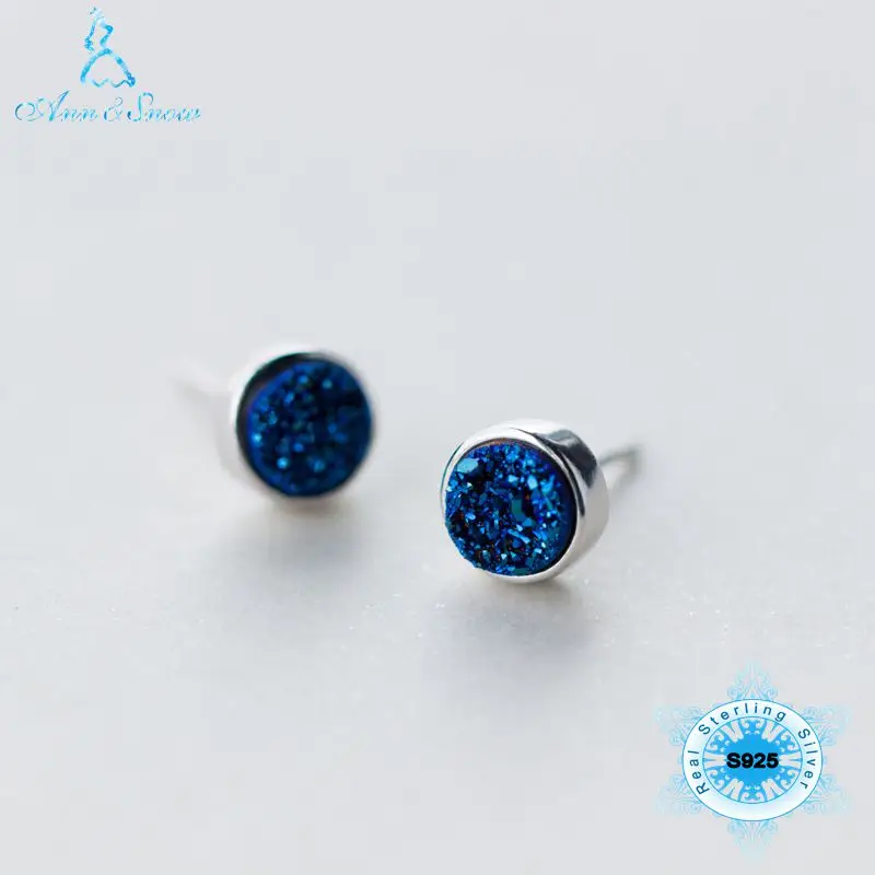 

Brand 100% 925 Sterling Silver Fine Jewelry 925 Earrings Gifts For Women Blue Sapphire Wholesale Dropshipping Luxury Jewelry