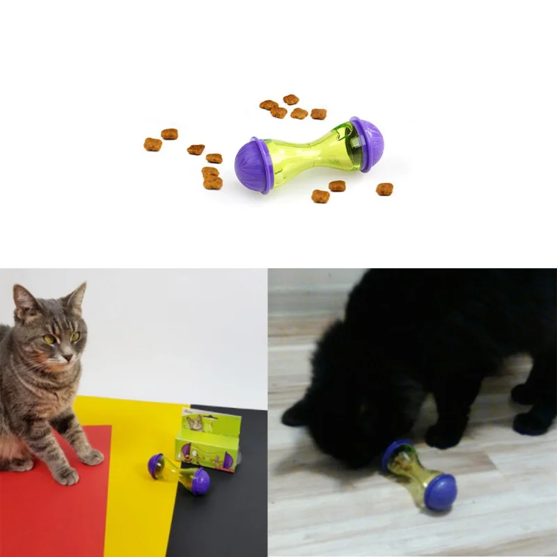 Pet Dogs Cats Fun Bowl Toy Feeder Dog Feeding Pets Dog Tumbler Leakage Food Ball Puppy Pet Training Exercise Fun Bowl For Pets