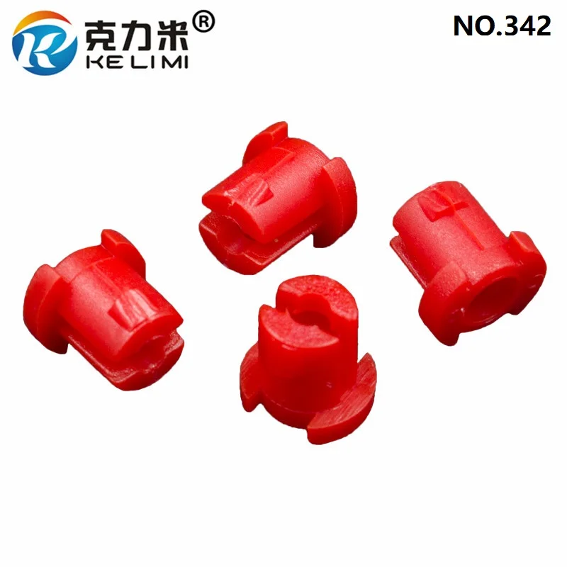 

KE LI MI Fixed Door Lock Rod Hook Clips Red Plastic Retainer Car Vehicle