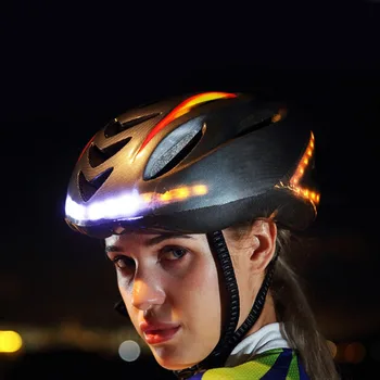 

None Unisex Cycling helmet 57-62cm Cycling light helmet intelligent direction MTB helmet mountain bike accessory USB cable
