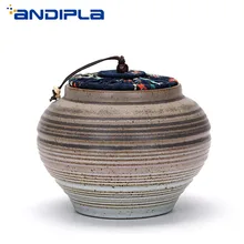 Японский стиль бутик измененная обжиганием в печи грубая Керамическая пиала банки керамический чайный набор кунг-фу закупориваемая банка бутылка для хранения винтажный домашний декор