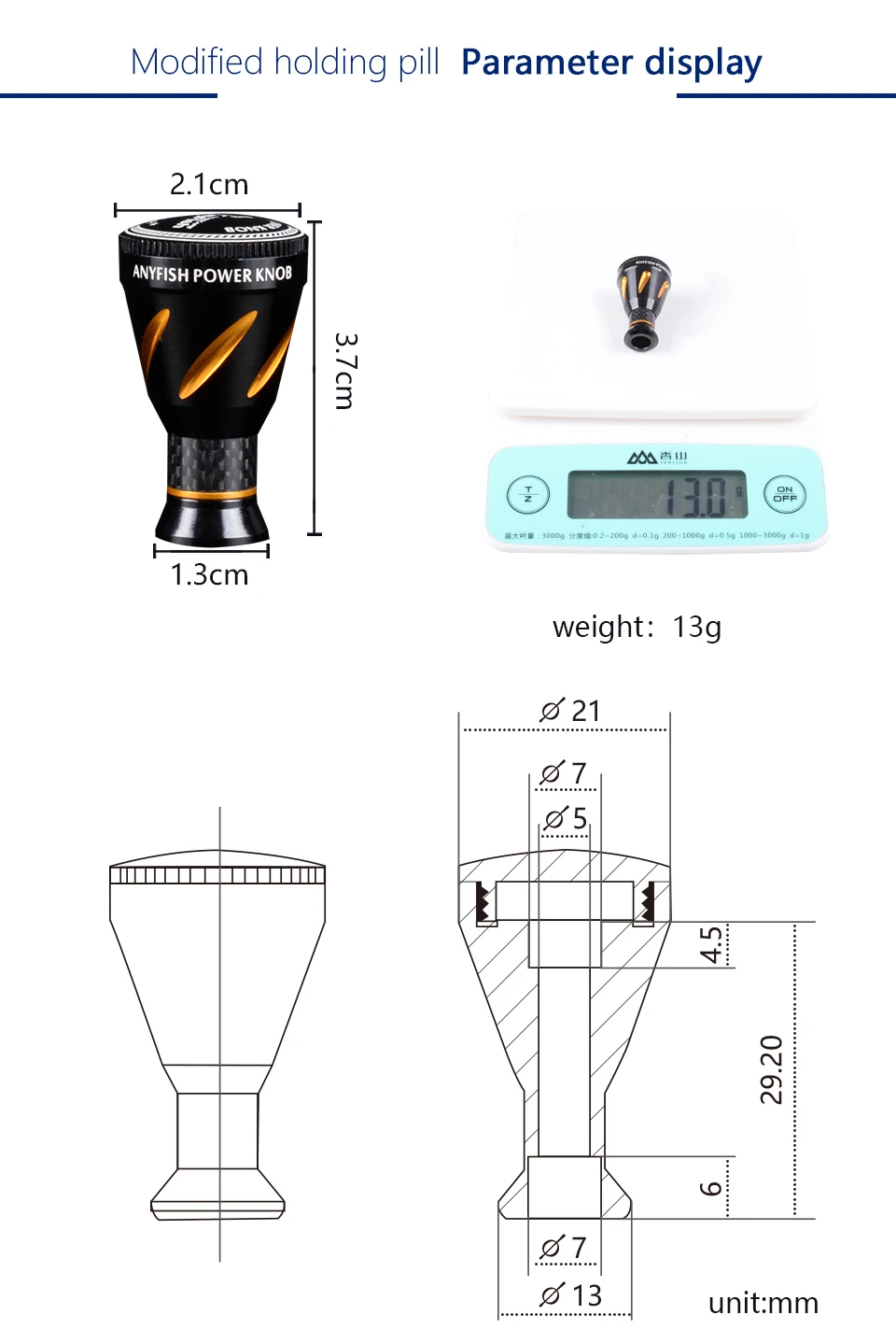 ANYFISH силовая Ручка Катушка Ручка ручка для Shimano Stradic CI4 Curado Sedona Daiwa CR80 baitcasing катушка спиннинговые Катушки Снасти