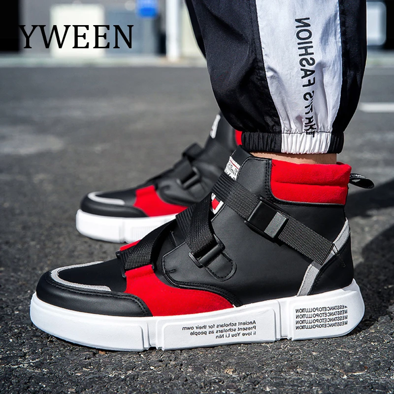 YWEEN Autumn New High Top Men's Casual Shoes Hip-hop Sports Shoes Students Youth Lace Up Shoes