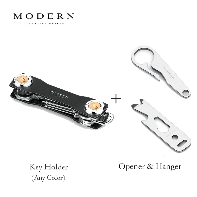 Holder opener hanger Брендовый алюминиевый ключ Умный кошелек DIY брелок EDC Карманный держатель для ключей органайзер для ключей-современный - Цвет: Holder opener hanger