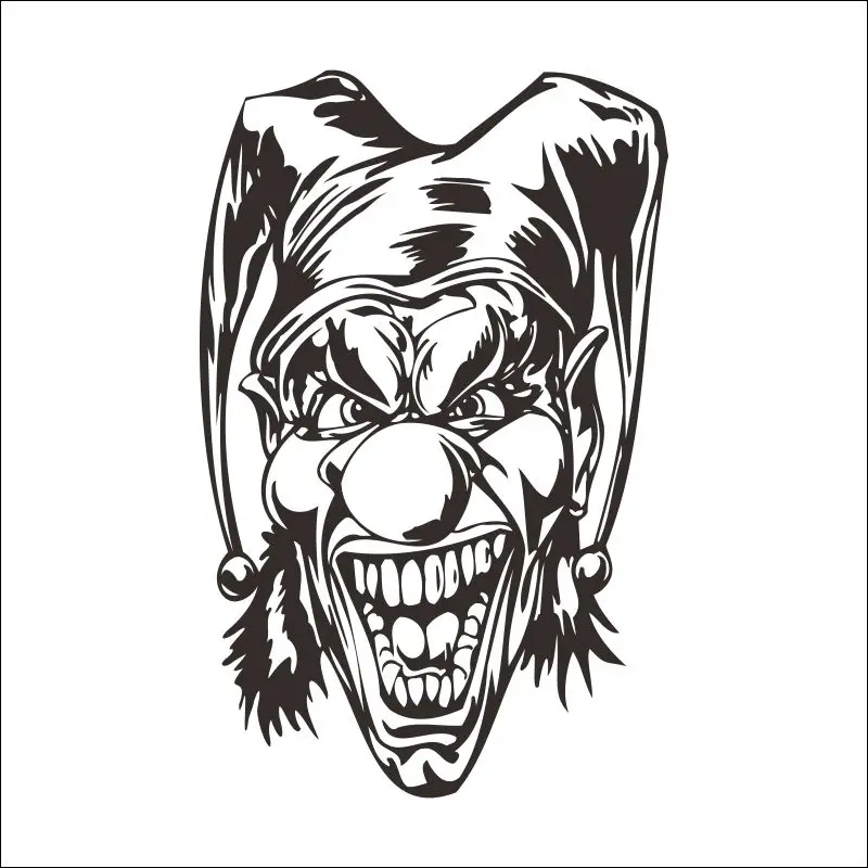DCTAL Clown Wall Decal Circus clown pared Jester Juggler Carnival positive decor Nursery Kids Room Wall Art Decoracion para 1458