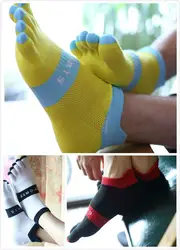 Мужские носки с пальцами, хлопковые носки с пятью пальцами, повседневные носки с пальцами, носки по щиколотку, 1 пара