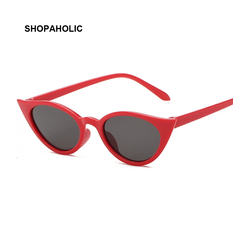 Маленькие кошачий глаз женские солнцезащитные очки Тонированные цветные линзы женские Винтажные Солнцезащитные очки в форме женские черные солнцезащитные очки фирменный дизайнер