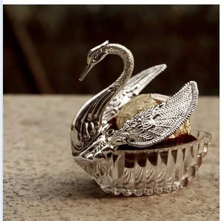 

100 PCS/LOT Swan Wedding Candy Box elegant wedding favor box