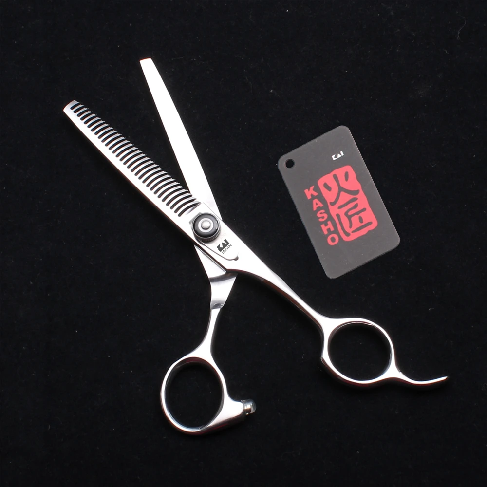 

6.0" 17cm JP 440C Kasho Thinning Scissors Hairdresser's Scissors Professional Hair Scissors Salon Haircut Set Antler Tooth H2002