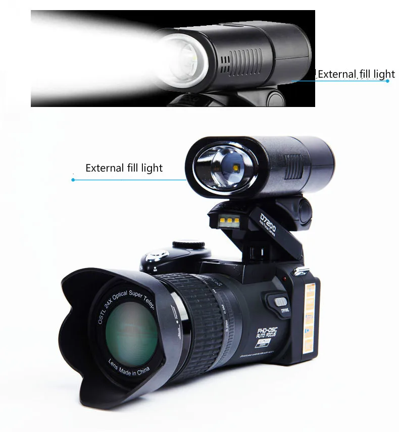 HD PROTAX POLO D7200 цифровая камера 33 млн пикселей с автофокусом Профессиональная зеркальная видеокамера 24X с оптическим зумом три объектива