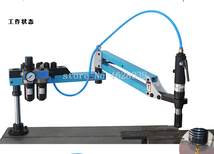 Вертикальный тип Пневматический воздушный нарезной станок M3-M16 1000 мм резьбы нарезание резьбы инструмент CE