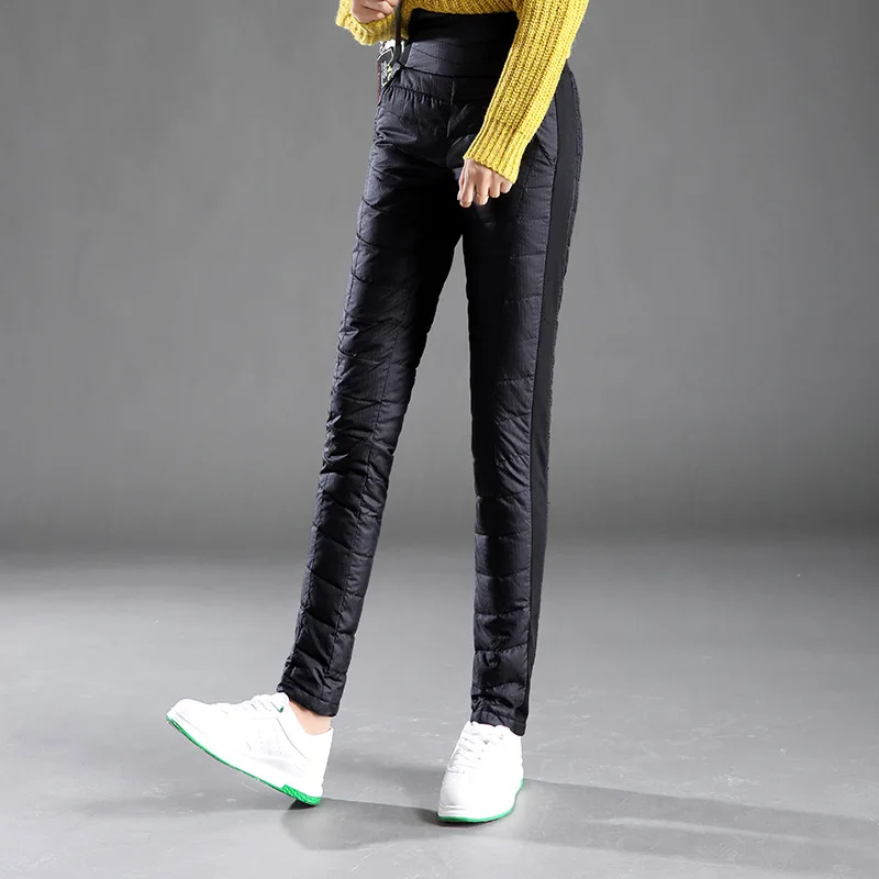 Winter women's down pants outdoor womens White duck down trousers High