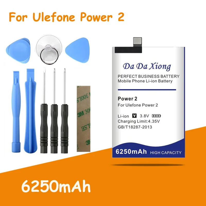 Совершенно новый аккумулятор 6250 мАч Power 2 для ulefone power мобильный телефон |