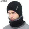 Gorros de invierno atrue gorros de punto para hombre gorros mascarilla Gorras Bonnet cálido holgado invierno sombreros para hombres y mujeres gorros ► Foto 1/6