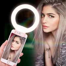 Ulanzi ISF LED Selfie Ring Light Supplement Brightness Beautify Photography Video Light Universial Clip-on for iphone X 7 Xiaomi
