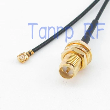 

12in 12'' IPX IPEX I-PEX U.FL 1.37mm to RP SMA female (male pin) RF pigtail jumper cable for PCI WIFI Card wireless router 30CM