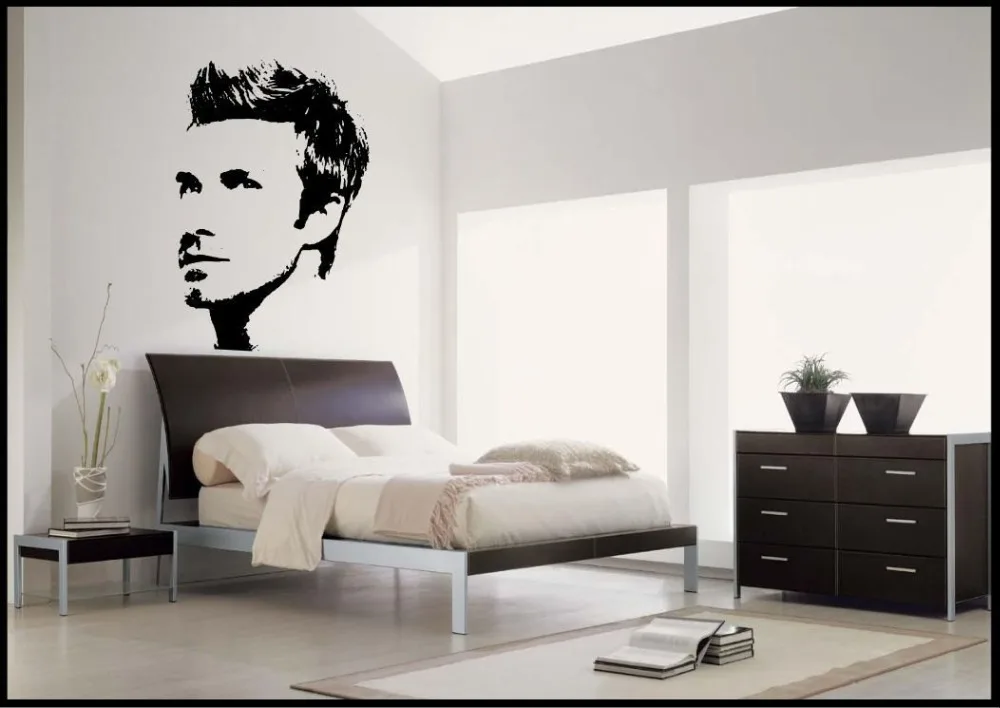 Best David Beckham Wall Decal Kids Nursery Bedroom Art Mural Vinyl Foofball Soccer Player Wall Stickers Interior DIY Removable SYY426