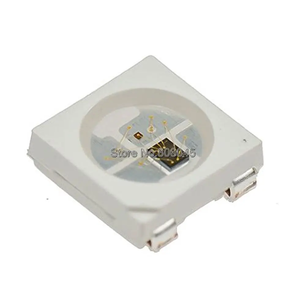 WS2812B светодиодный чип 10 1000 шт. 5050 красный зелёный Синий SMD черный/белый версия WS2812