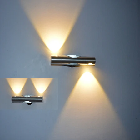 Tanie Kryty Led kinkiet 2 W 6 W układ epistar modern home decoration 360 stopni obrót kinkiet sypialnia kinkiet AC85 265V