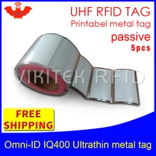 UHF RFID ультратонкий металл метка omni-ID IQ400 915 МГц 868 МГц Impinj Monza4QT EPC 5 шт. для печати Пассивная RFID этикетка
