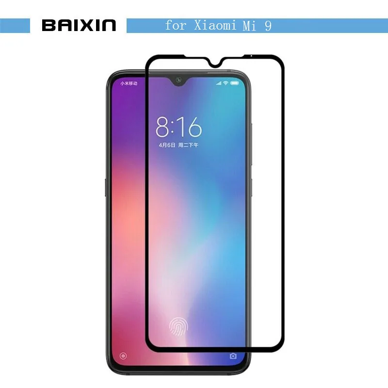

baixin Screen Protector For Xiaomi mi 9 6.39 inch 3D Tempered Glass For xiaomi mi9 Screen Protective Glass Cover Film