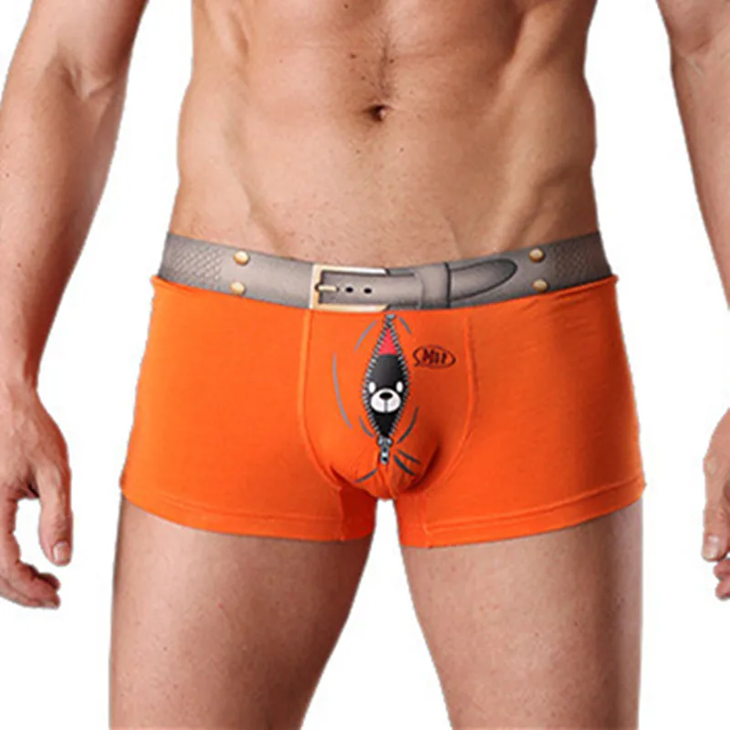 

Underpants Man Boxer Brand Underwear For Bears Soft Modal Cute 3D Cartoon Gay Men's Funny Panties Sexy Mens Underware Menswear