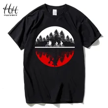 HanHent Funny Design Two-worlds Men’s T-shirt Cotton short sleeve Tee shirt 2018 Streetwear Style Stranger Things T shirt Male