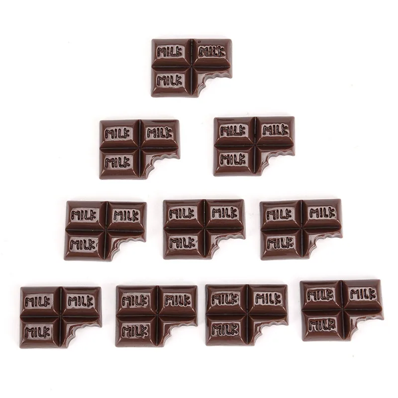 

10Pcs Coffee Resin Milk Chocolate Charms Pendants Handmade Hanging Gift Bracelet Handcrafts Jewelry Accessory