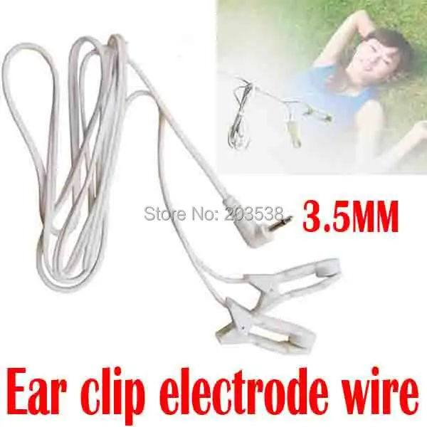 Tens ems Massage Ear clip electrode connecting lead 3.5mm wire for Sleep insomnia acupuncture therapy machine slimming massager