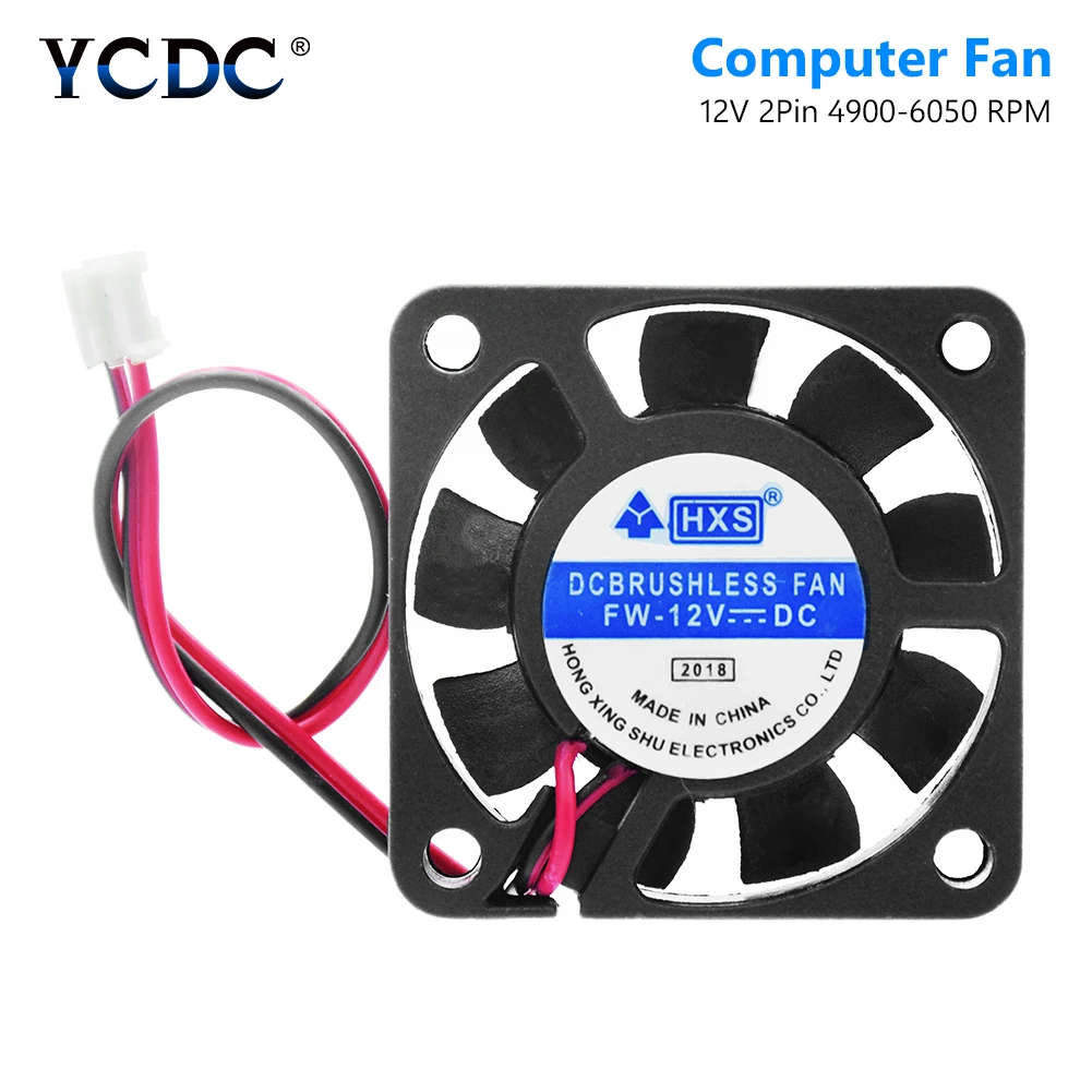 YCDC видео чип 40x40 мм 2 pin PC вентилятор Радиатор Вентилятор охлаждения DC 12 В 4010 модель 2 ноги черный настольный процессор кулер 40 мм