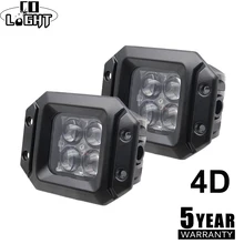 CO светильник светодиодный рабочий светильник 12 В 4D 3 дюйма внедорожный светодиодный бар 20 Вт Точечный светильник DRL противотуманная фара для авто вождения 4WD 4x4 ATV Лодка внедорожник джип грузовик