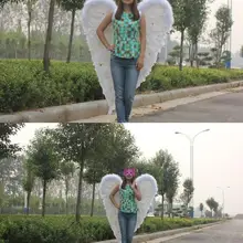 Пользовательские уникальные Хорошие Высокое качество Большой размер Крылья Ангела из перьев сценическое представление косплей реквизит Сердце Любви EMS