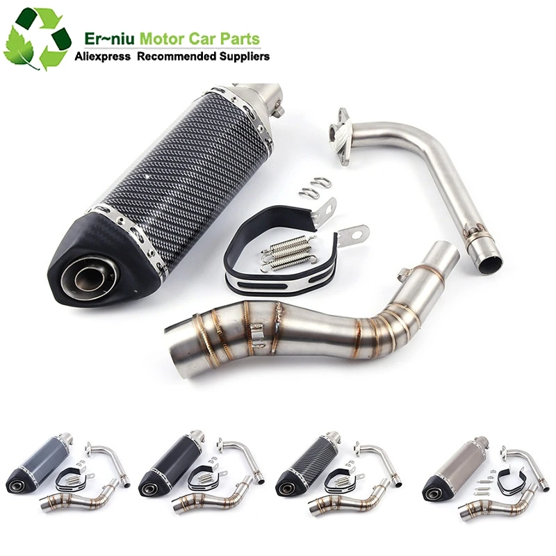

Motorcycle Exhaust muffler Escape + Modified Front Middle Link pipe Full System Slip-On For YAMAHA NMAX155 NMAX 155 2015-2017