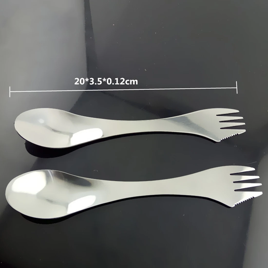 

Stainless Gadget Spork Spoon Fork Cutlery Utensil 3 in 1 Combo for Picnic Breakfast Lunch Outdoor Travel Camping