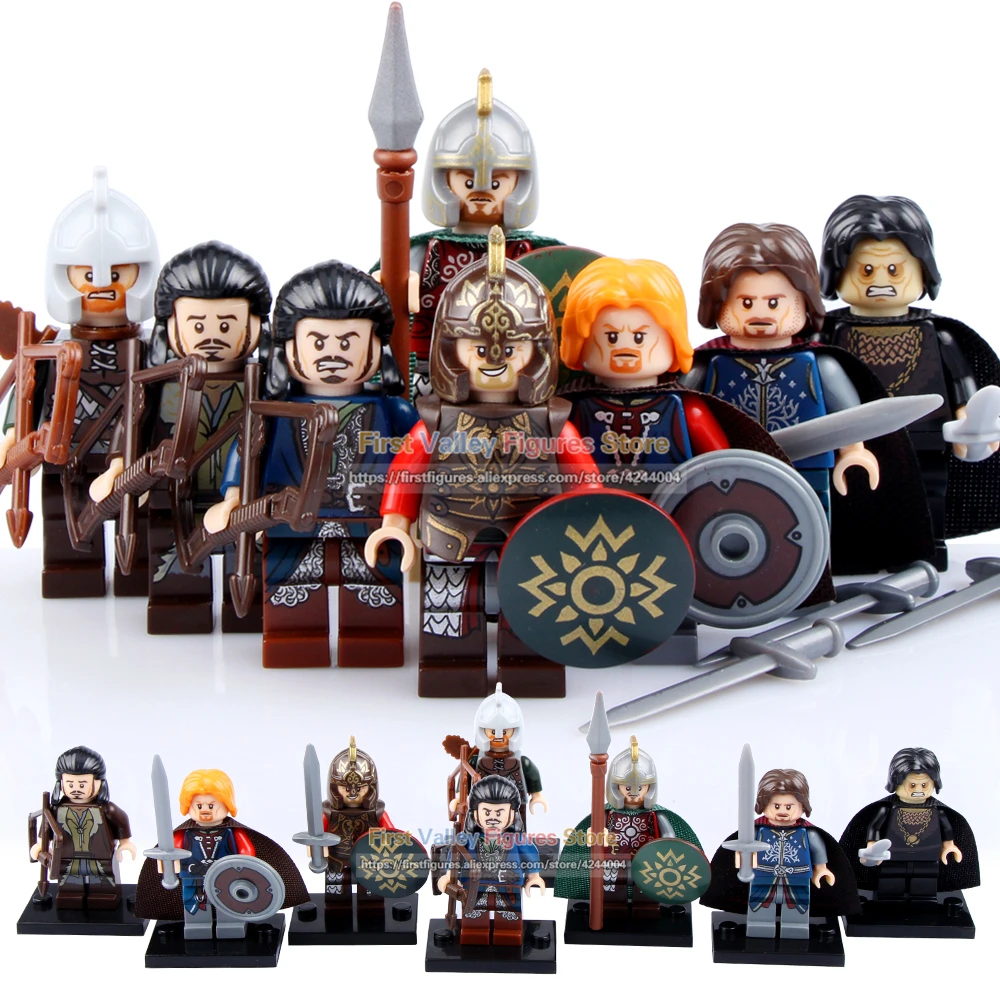 

Single Sale Lord of the Rings Action Figure Aragorn Boromir Rohan King Archer Building Blocks Children Gift Bricks Toys PG8031