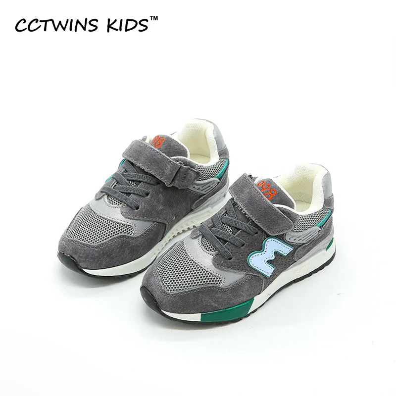CCTWINS KIDS 2017 Boy Breathable Trainer Genuine Leather Baby Girl Gray Sneaker Toddler Fashion Children Sport