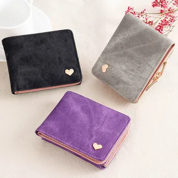 

Wallet Women 2019 Fashion Multicolor Imitation Denim Short Wallet Two Fold Small Fresh Personality Coin Purse carteira feminina