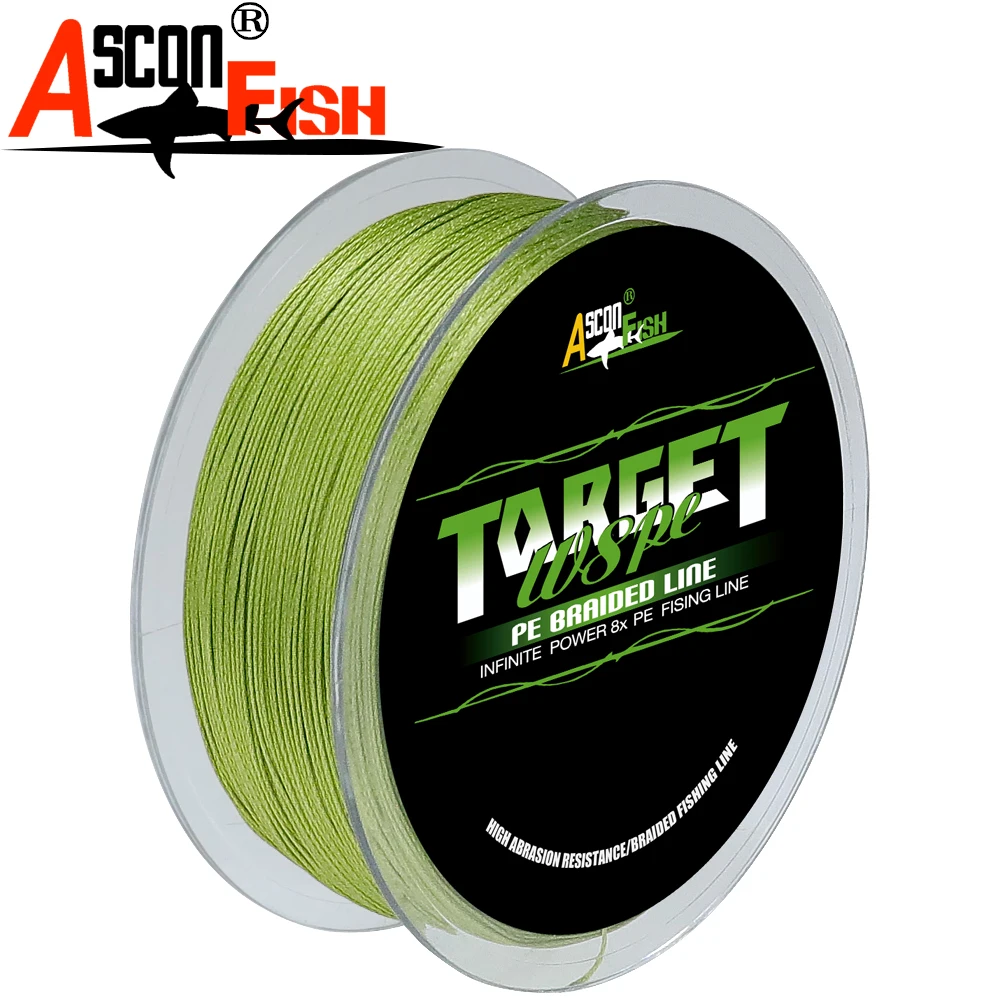 8 жильная плетеная рыболовная леска Ascon Fish 300 м сверхпрочная для ловли карпа 6