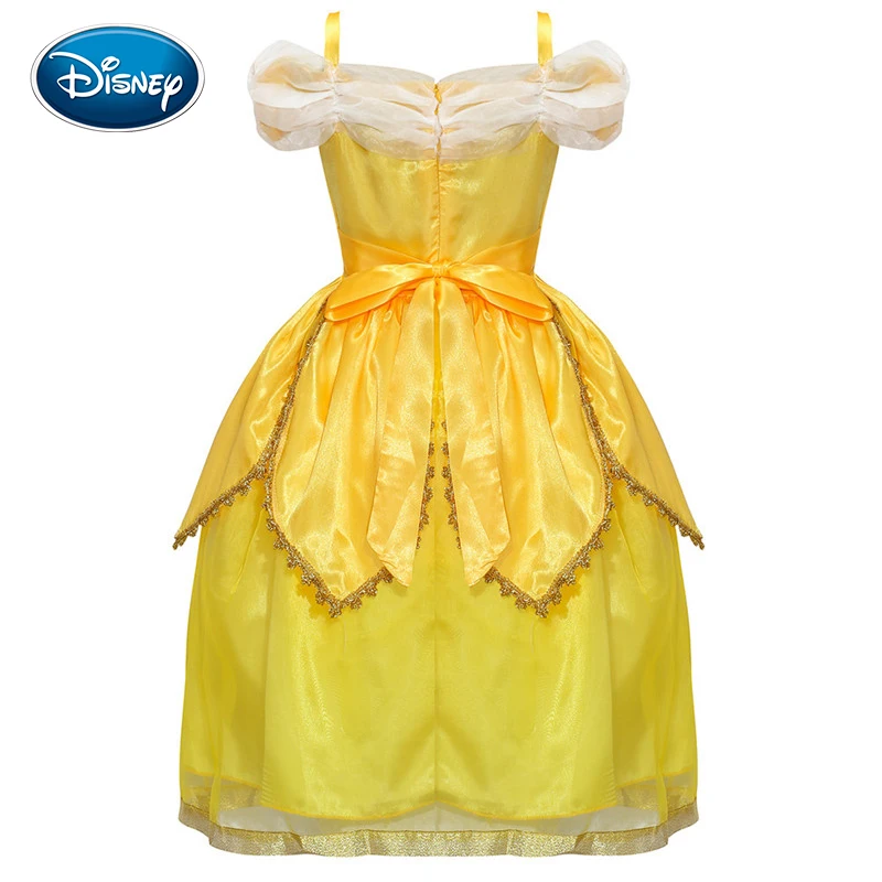 Disney Snow романтичное платье мультфильм сплошного цвета принцесса взрыв детское с