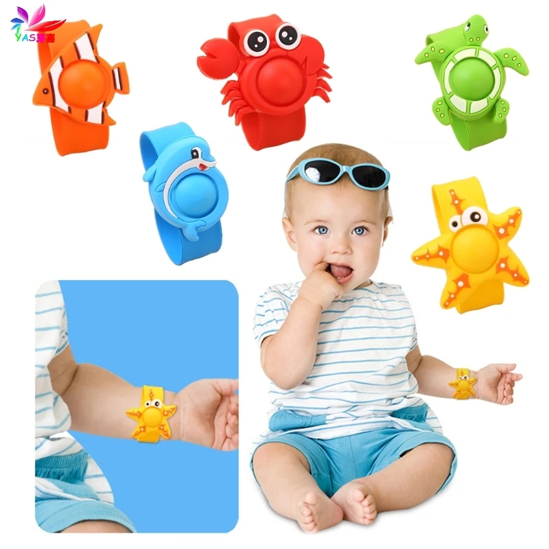 

Silicone Mosquito Buckle Repellent Killer Bracelet Summer Baby Cartoon Button Repellent Reject Protection Baby Mosquito Bracelet
