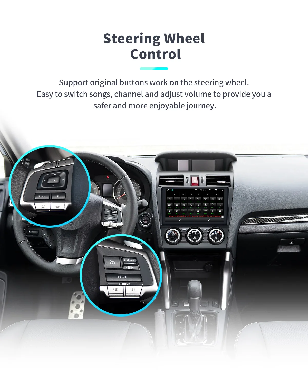 Sale Joying 9" 2.5D IPS Screen Car Radio Multimedia Player Android For Subaru Forester 2013-2015 4G+64G 1Din GPS Navigation 4G Module 15
