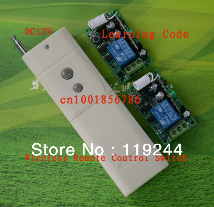 

DC12V 1CH RF digital remote control switch 315MHZ /433MHZ High power transmitter and receiver automatic sliding door opener