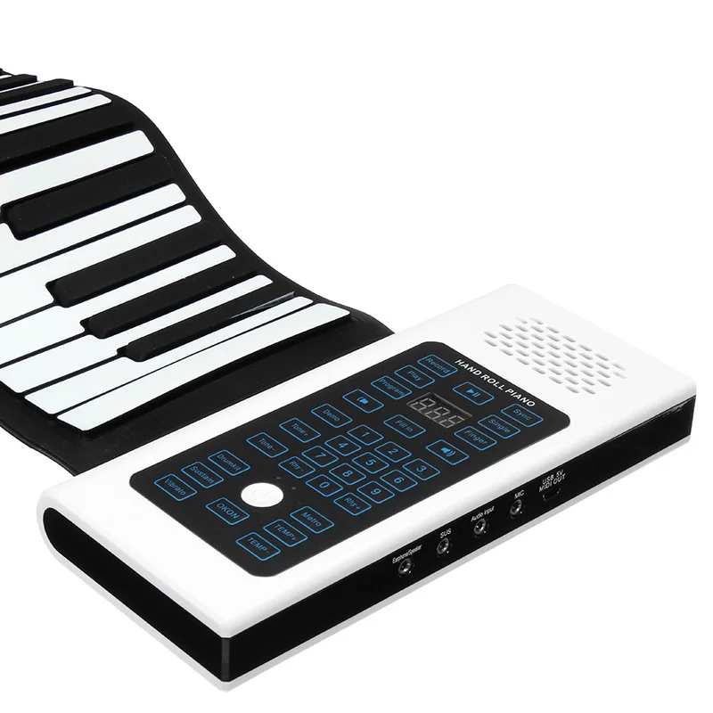 Горячие 88 клавиш перезаряжаемая клавиатура рулонное пианино с микрофоном динамик музыкальный инструмент Электрический аксессуар