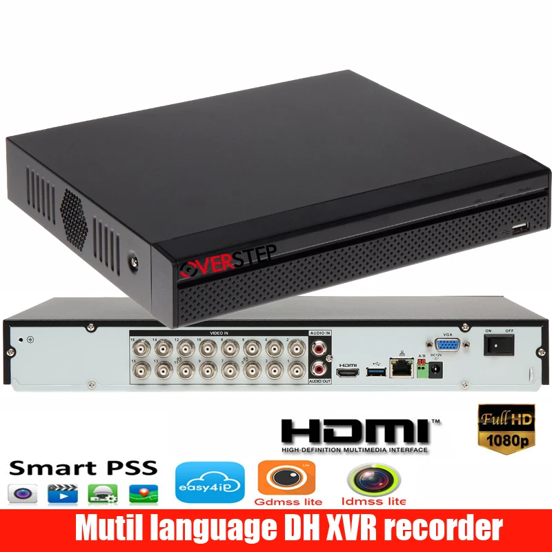 16 Channel Penta-brid 1080P-Lite 1U Digital Video Recorder DHI-XVR5216AN-S2 Alarm input/3 Relay Output 4 /1 Audio In/Out | Безопасность
