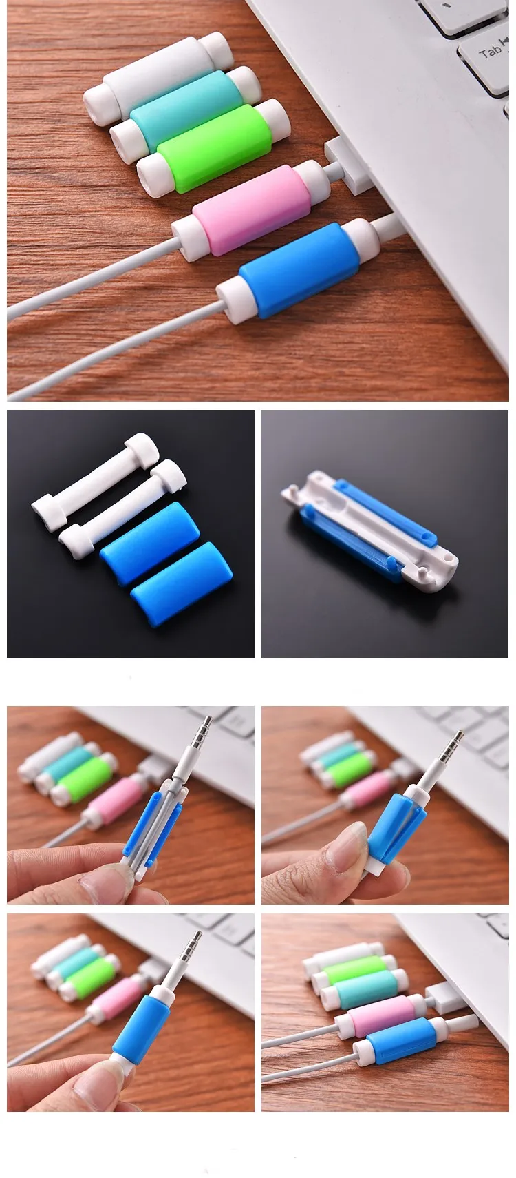 10 шт. кабель протектор линии передачи данных цвета шнур протектор защитный чехол длинный размер кабель защитный чехол для кабеля для iPhone usb зарядный кабель
