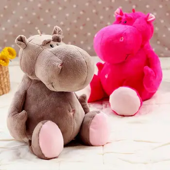 

candice guo! super cute nice plush toy lover hippo hippopotamus soft stuffed doll Valentine's Day birthday Christmas gift 1pc